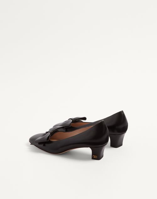 Valentino Garavani - Bowow Pump In Kidskin 45mm - Black - Woman - Pumps And Slingbacks